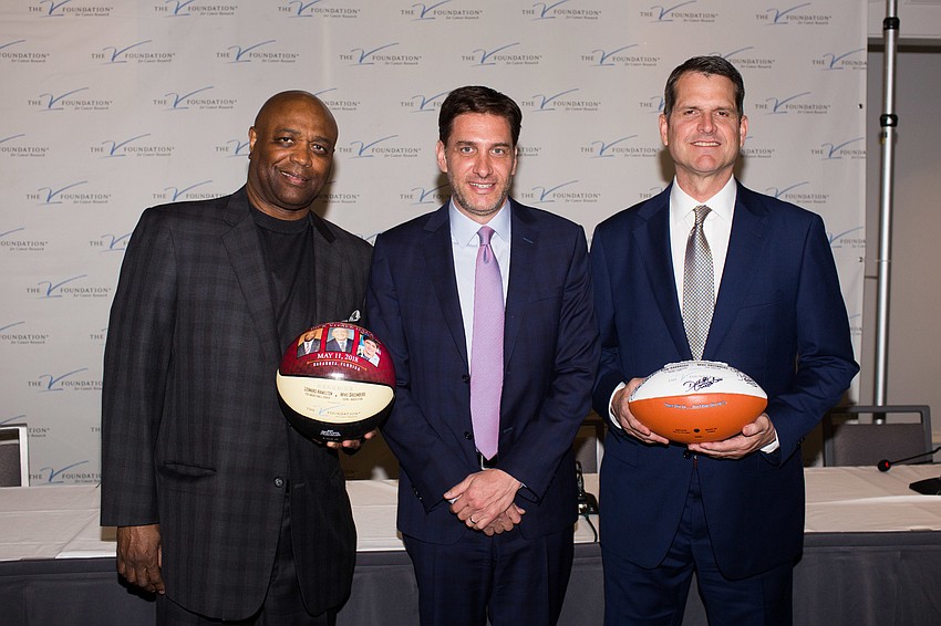 Honorees Leonard Hamilton, Mike Greenberg and Jim Harbaugh
