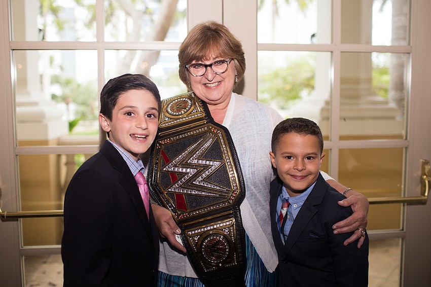 Jared Rascio, CEO of the V Foundation for Cancer Research Susan Braun and Enzo Grande