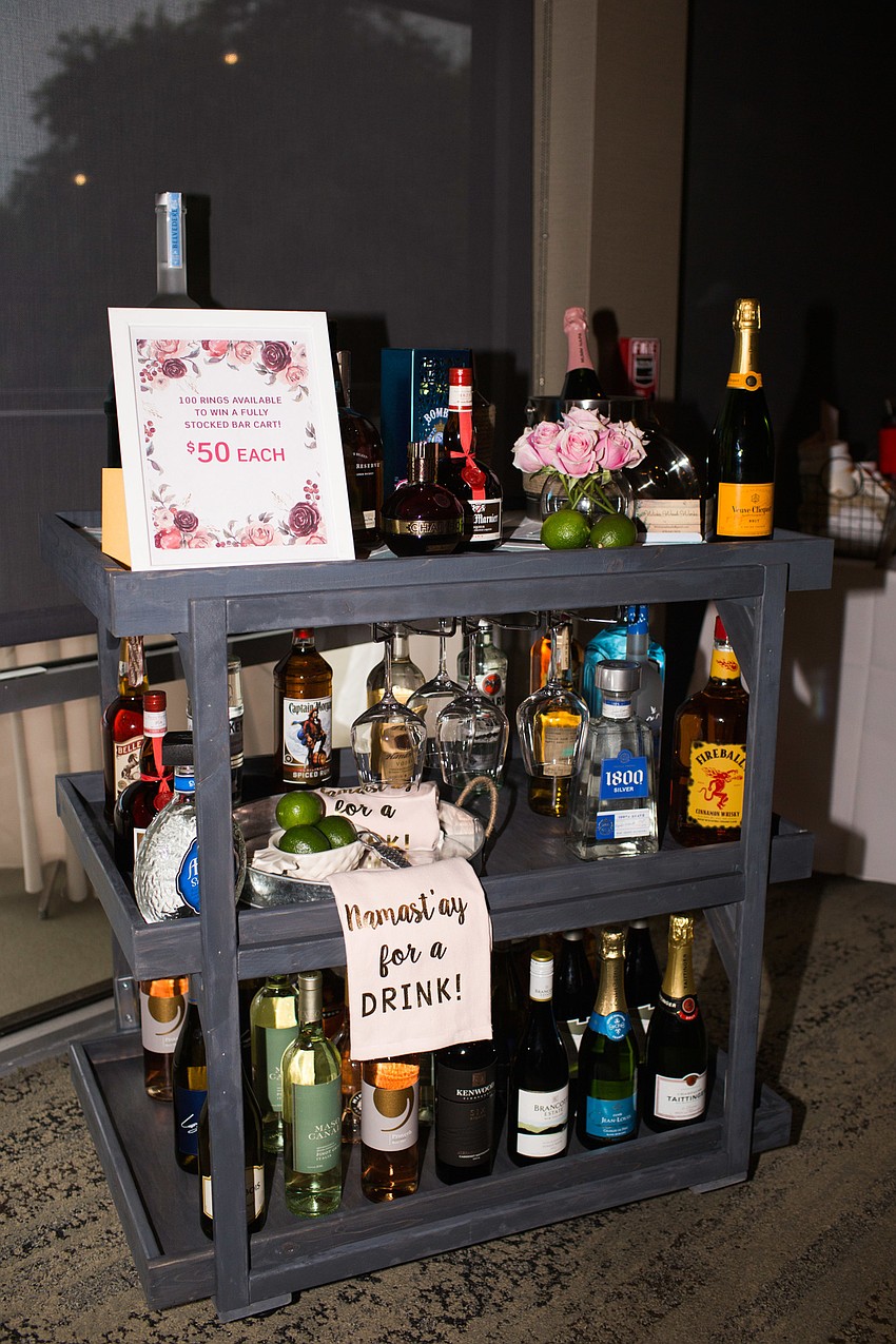 One lucky winner took home this bar cart.