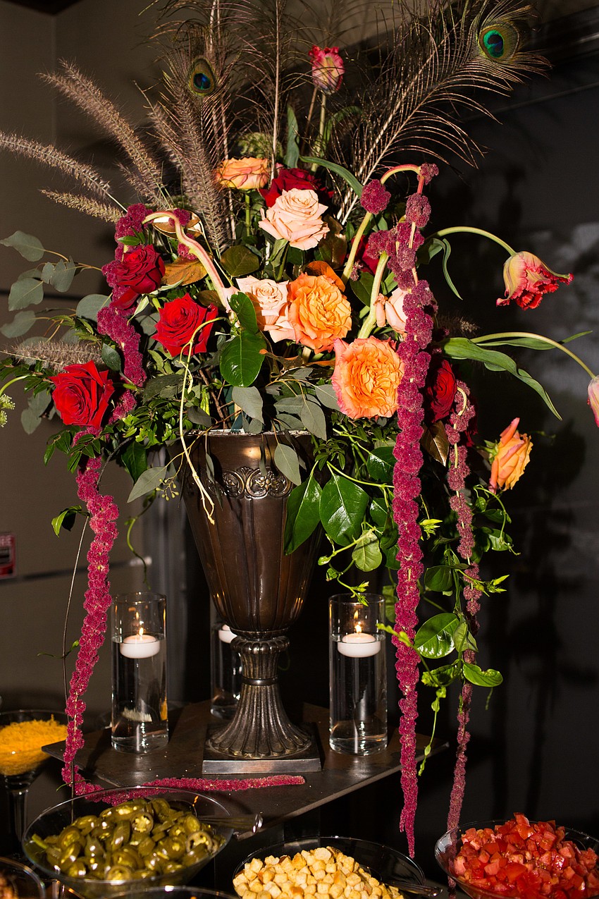 Dinner was served buffet style.