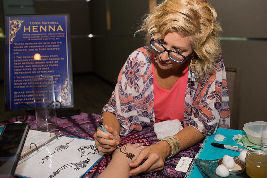 For $10, henna tattoos were available.