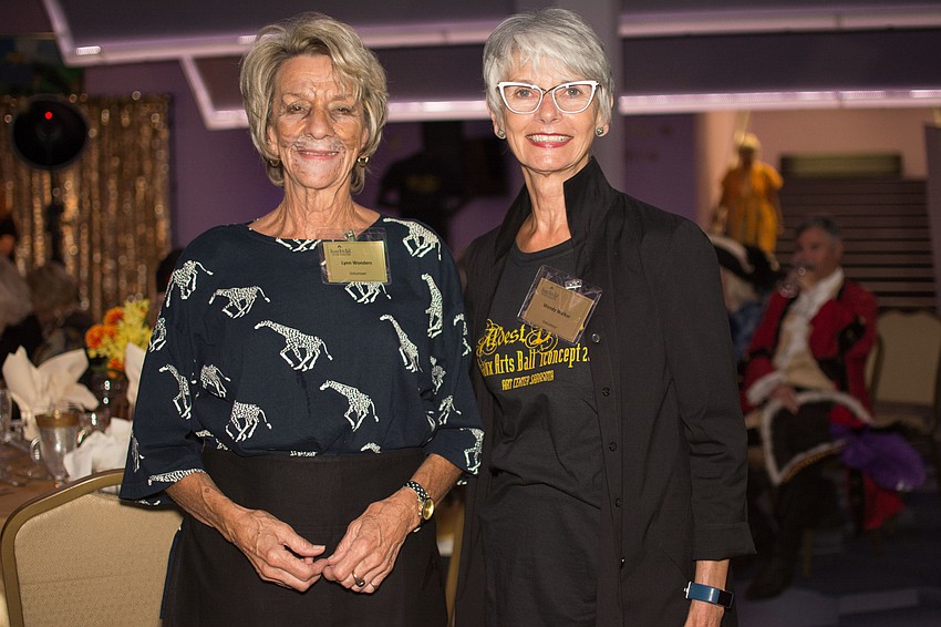 Art Center Sarasota volunteers lynn Wonders and Wendy Walker