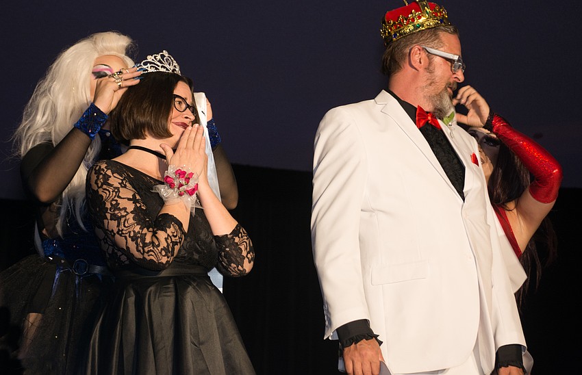 Anna von Gehr and Rob Tarbell are crowned the event's prom queen and king.