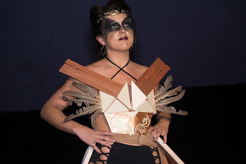 Danielle Bender models a design by Danielle Dygert.