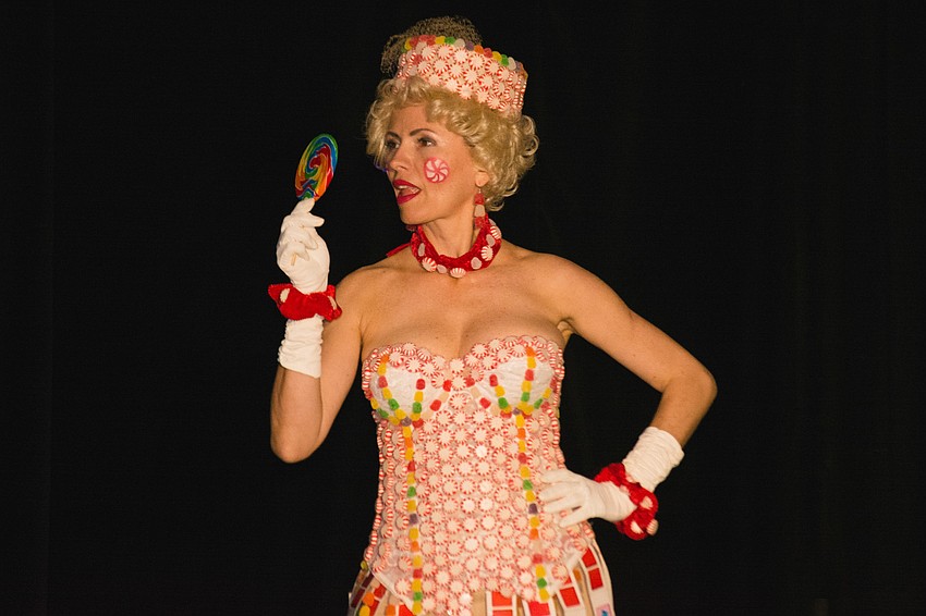 Marina Sommers models a design by Barbara Gunter Anderson.