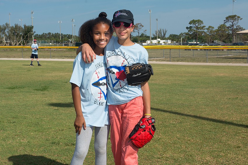 Lillian Lohmann and Judy Al-Rawi represent baseball players from the Toronto Blue Jays.