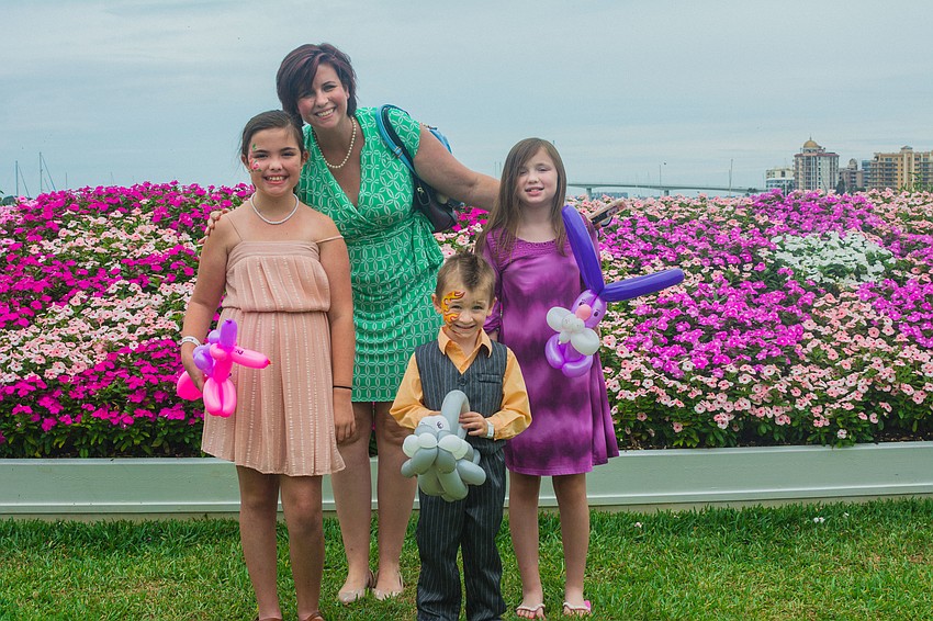 Monique Budelman with her nieces and nephew, Alexis Cooper and Selene.