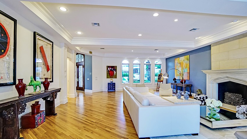 The home has five bedrooms.