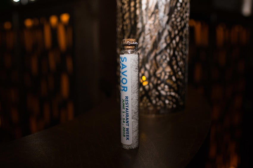 Guests were given a tube with salt.