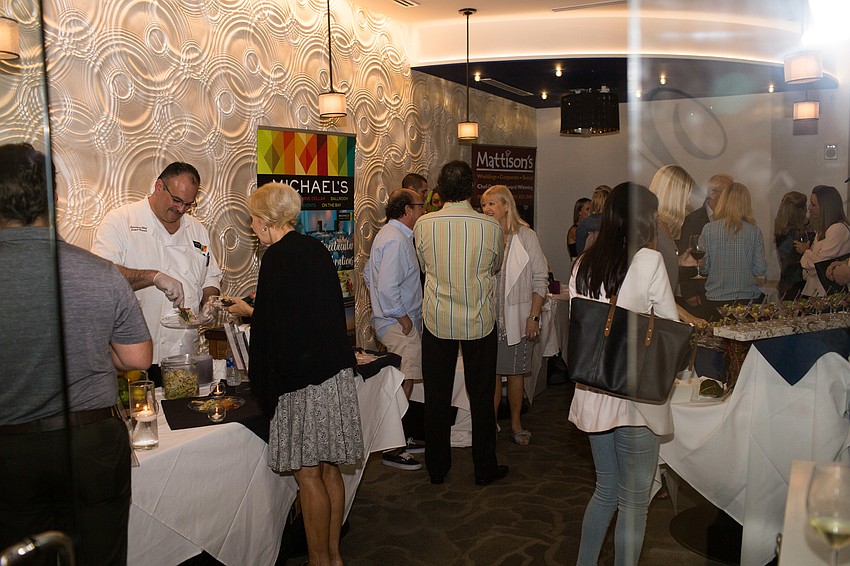 Tables for each of the restaurants were set up in Element.