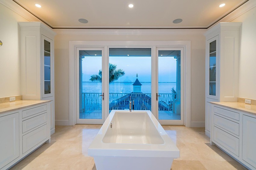 The property offers more than 100 feet of bayfront.