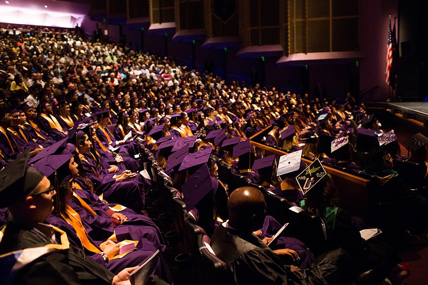 Booker High School graduated 100 percent of its 2018 class according to a commencement speech.