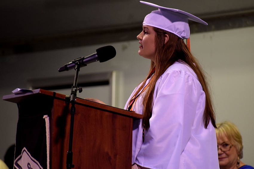 Student speeches began the 2018 graduation ceremony.