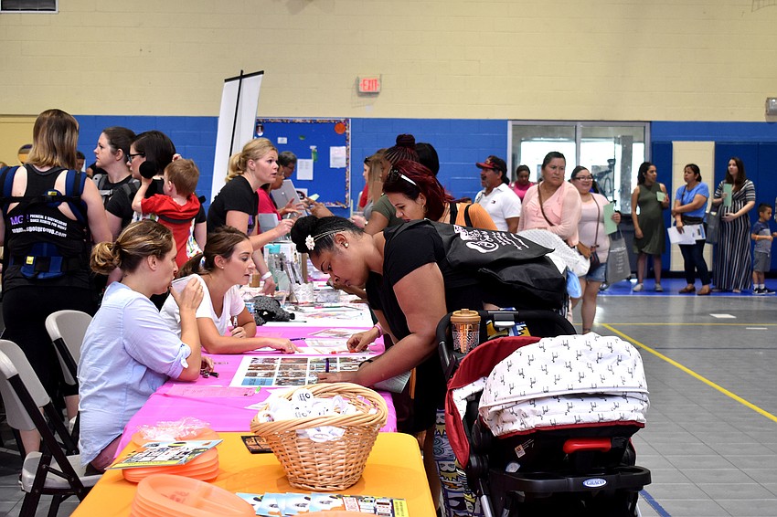 Local organizations had booths set up to provide resources to families.