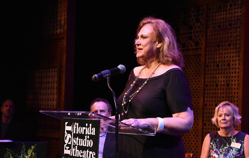 Associate Director At-Large Kate Alexander addresses the crowd.