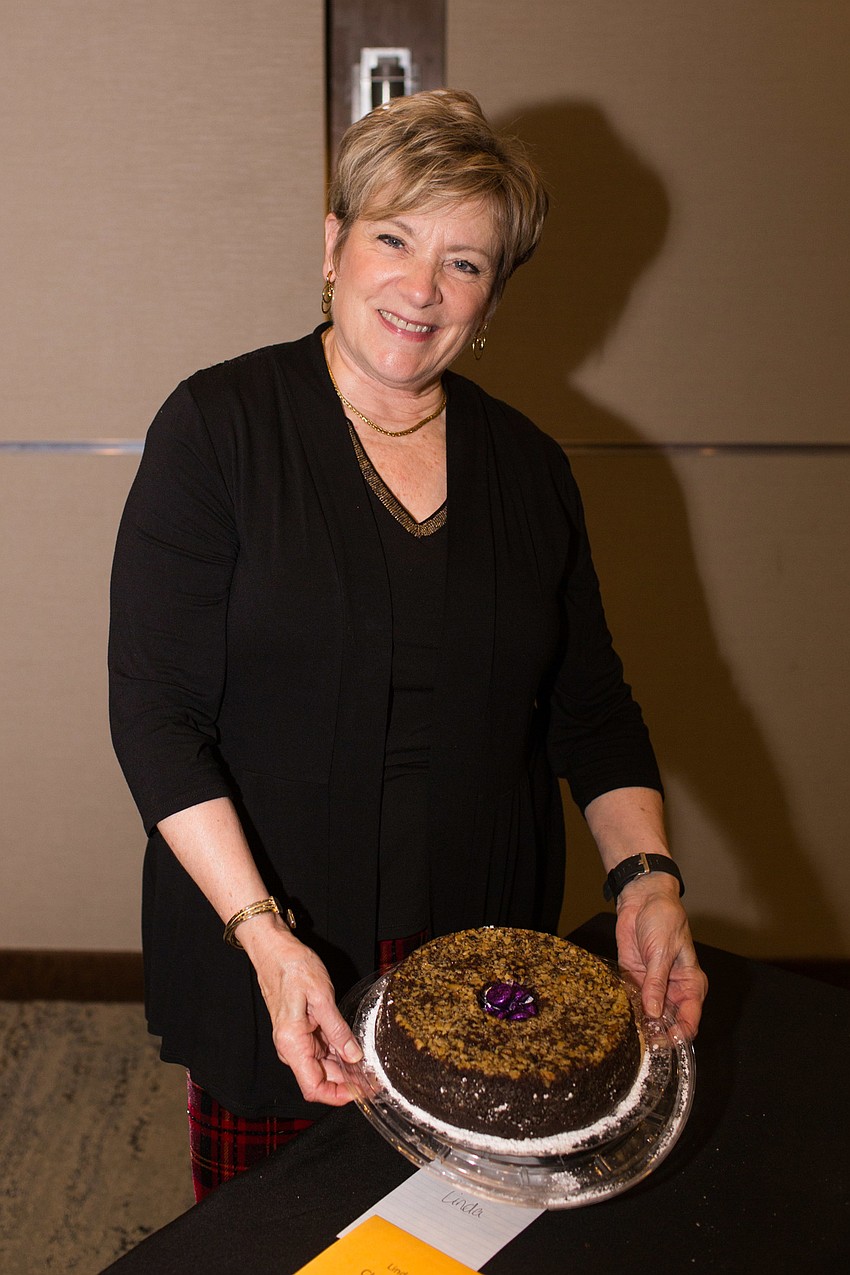Managing Director Linda DiGabriele made a chocolate lover's rum cake.