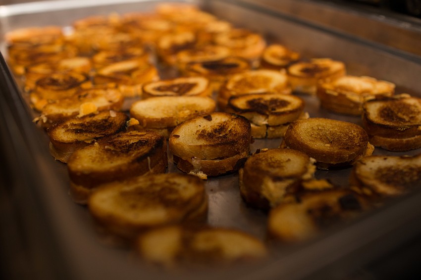 Jon Thaxton served a tomato bisque with grilled cheese croutons.