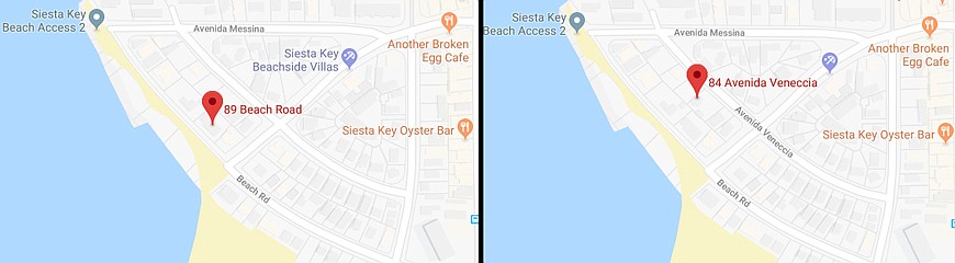 J.B. Development of Sarasota LLC recently bought four properties on Siesta Key. The two properties at 89 Beach Road sold for $2,113,000. In a separate transaction, two properties at 84 Avenida Veneccia sold for $2,113,100.