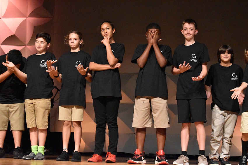 Students act out how they felt about the C3 project initially.