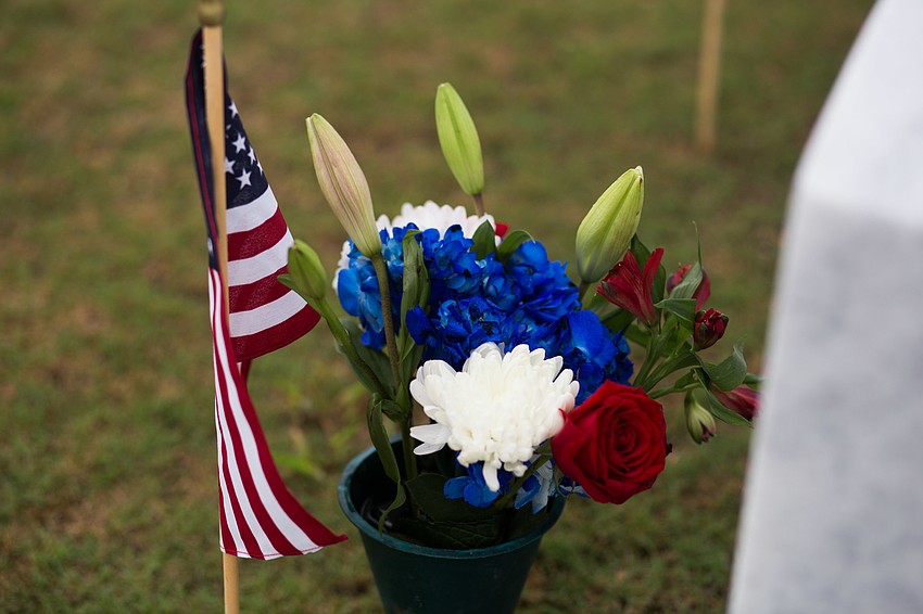 Loved ones decorated with flowers.