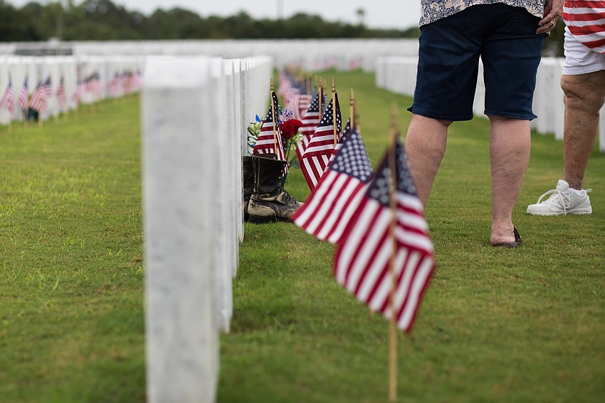 Boots were left at a stone.