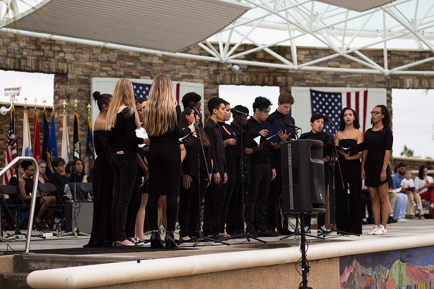 Booker High School students sang musical pieces throughout the ceremony.