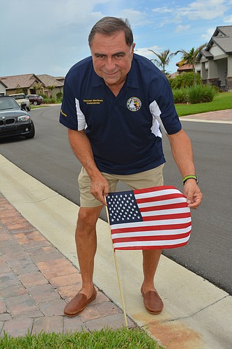 Del Webb&#39;s Herman Martinez and his Lakewood Ranch Association of Veterans and Military Supporters want to place a flag on every lawn in his community.