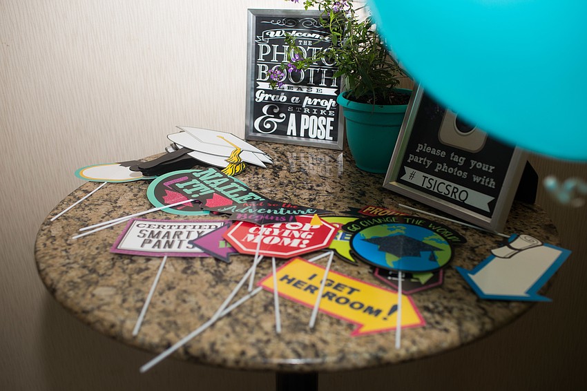 The students were encouraged to celebrate with a fun photo booth.