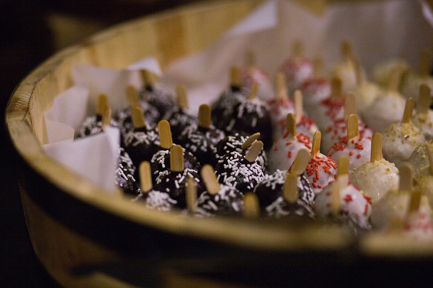 Desserts were set out during the program.