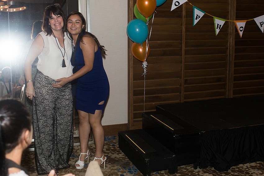 Valeria Garcia after receiving her medal.