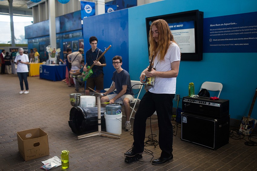 The Garbage Men entertained guests with live music.