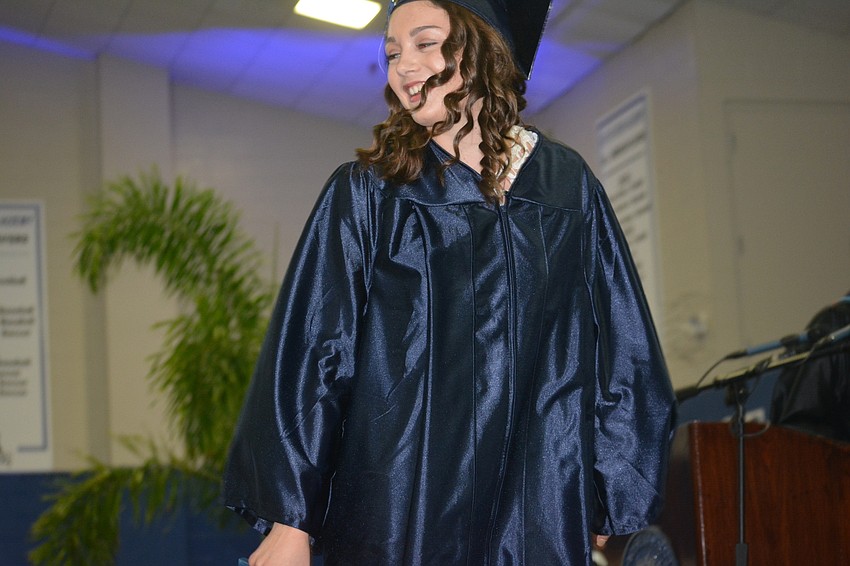 Senior Rebekah Lang, who is going to Florida Gulf Coast, earned the 