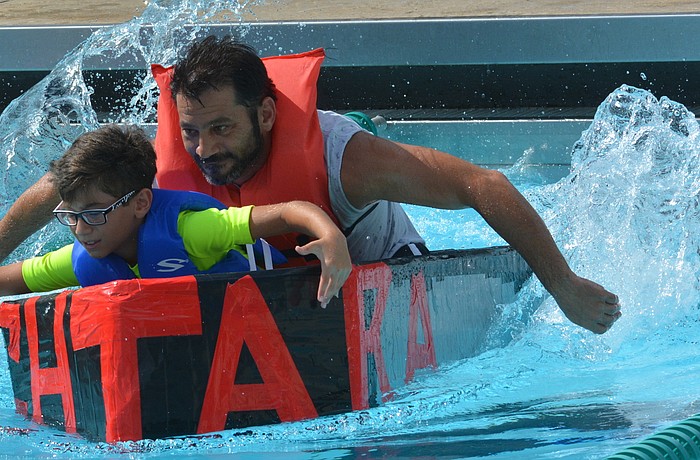 Dominic Valentino, a fourth-grader at Tara, and his dad, Anthony, proved most seaworthy and won the overall competition.