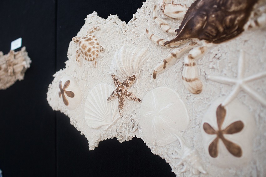 Artists had booths up to sell their art, most of which were ocean-themed.