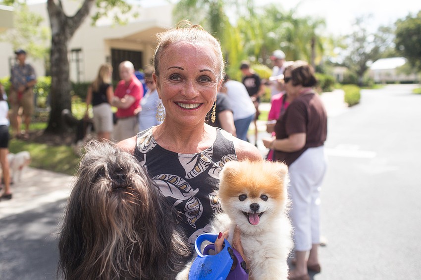 Sharon Ecker with Fidel and Teddy Bear