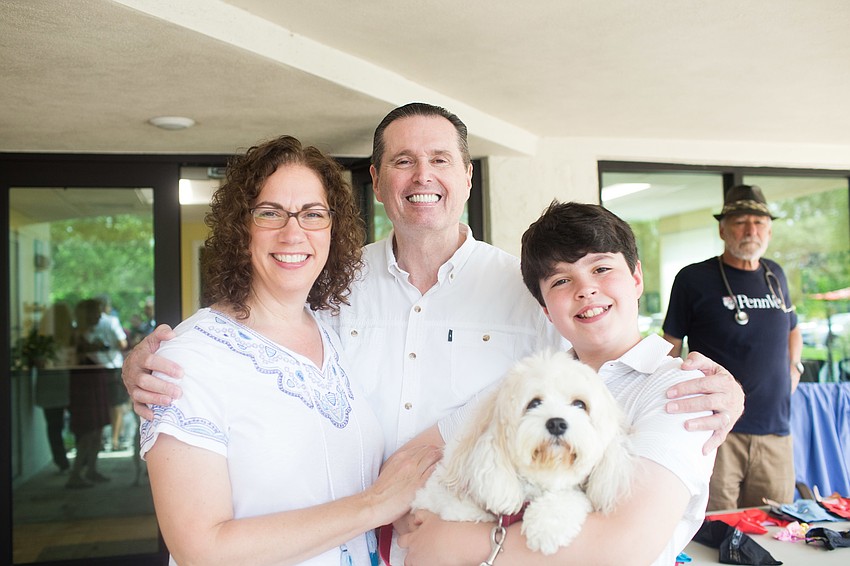 Jackie, Matt and Ben Buurma with Jedi.