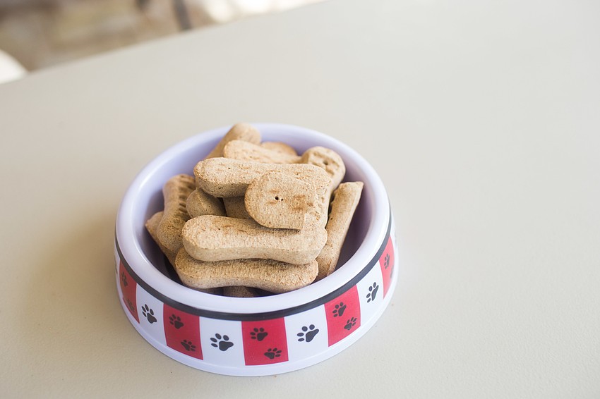 Dog treats were available for the pups.
