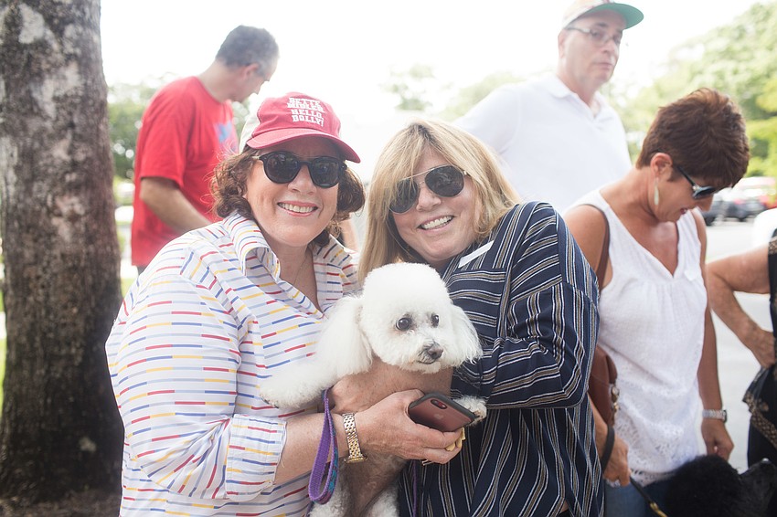 Gail Blumenthal and Susan Milman with Bam Bam.