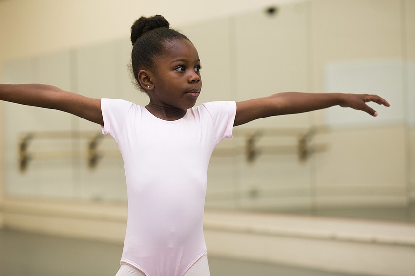 Harper Taylor holds her last pose after performing her solo dance.