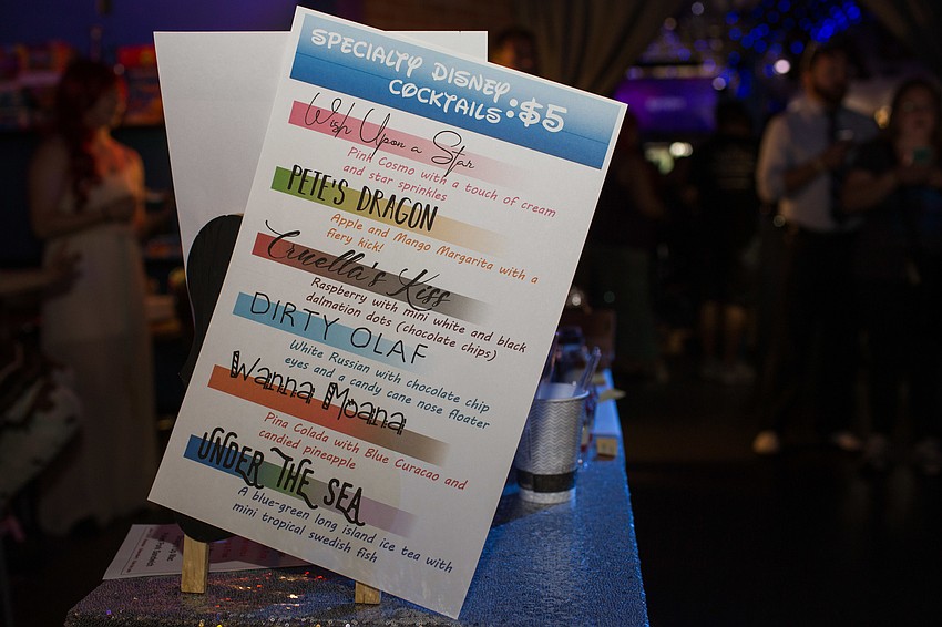 Disney-themed cocktail were available for purchase.