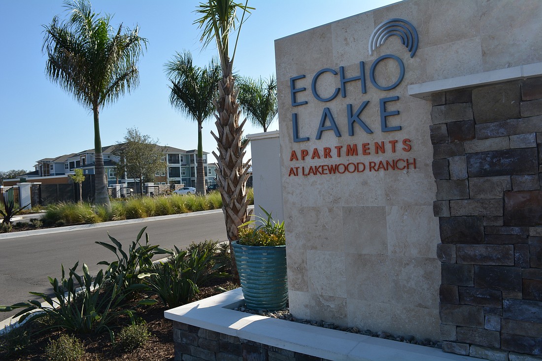 Echo Lake Apartments is under construction but four of 12 buildings are complete. When finished in mid 2017, it will have 360 units.