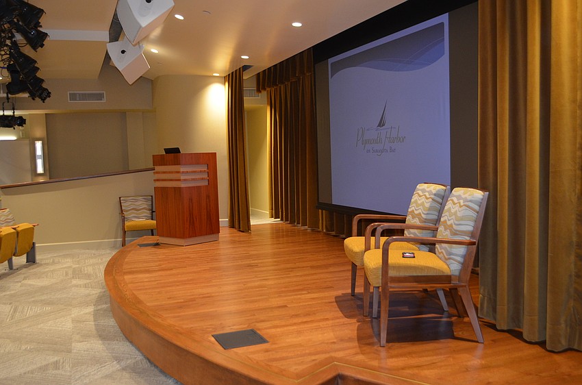 The new Pilgrim Hall has 100 seats, an integrated audio system and enhanced house and theatrical lighting.