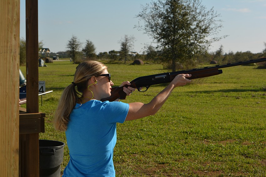 Andrea Cox puts points on the board for the team of Halfacre Construction.