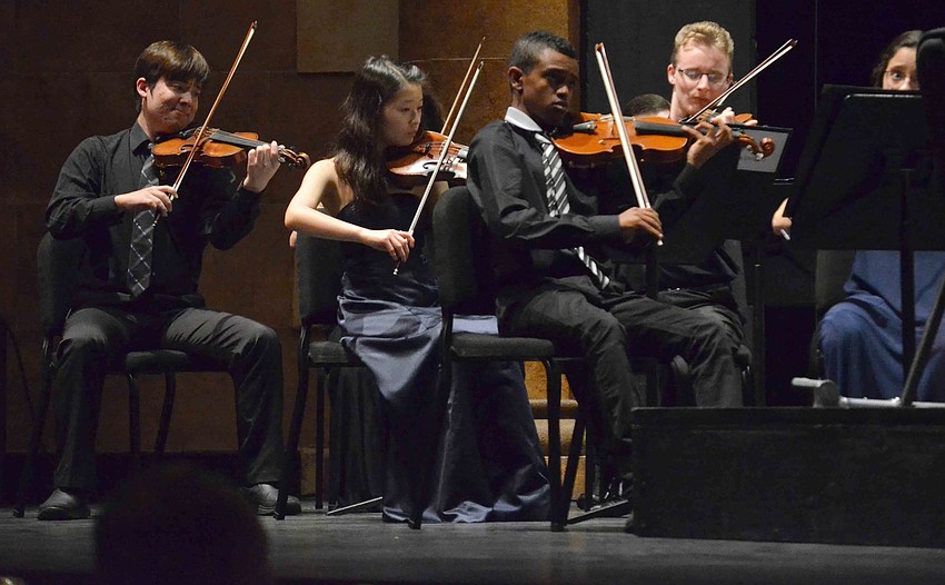Members of the Perlman Music Program String Orchestra perform during the Celebration Concert at Sarasota Opera House on Jan. 5.