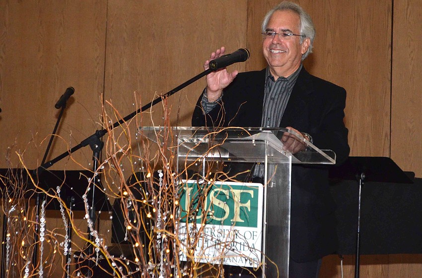 Perlman Music Program Board Chair Michael Ritter welcomes the crowd.