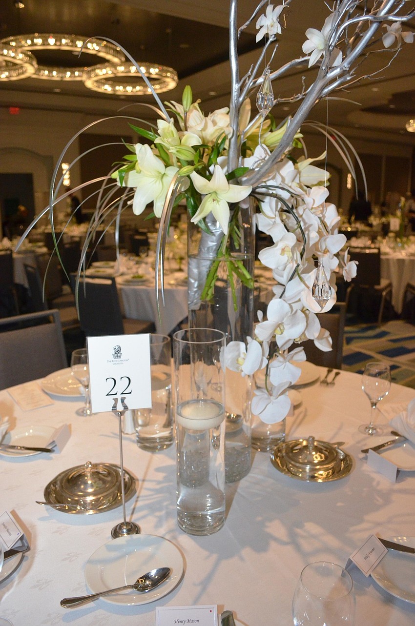 The ballroom was adorned in white Jan. 8 at The Ritz-Carlton, Sarasota.