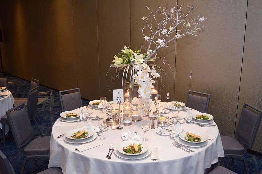 The ballroom was adorned in white Jan. 8 at The Ritz-Carlton, Sarasota.