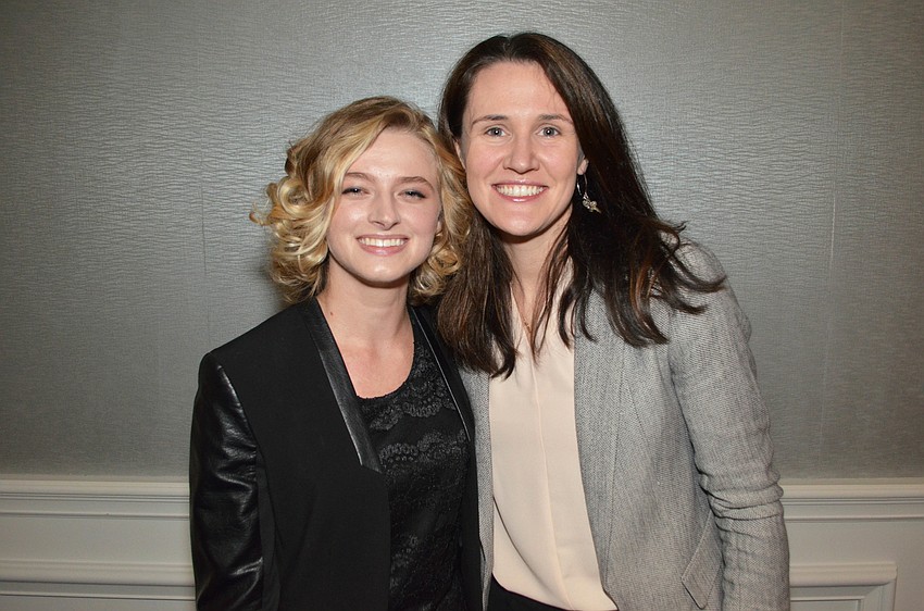 Artist Saige Libertore and speaker Liz Murray