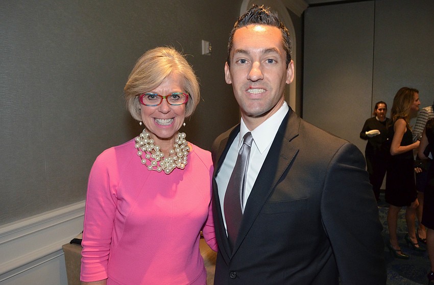 Roxie Jerde and Town Hall 2017 Chair Patrick Duggan