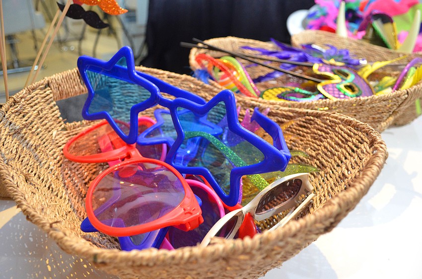 Guests had a variety of props to choose from at the photobooth.